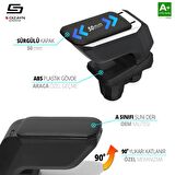 S-Dizayn Peugeot 2008 2 Kol Dayama Kolçak Geçmeli ABS Siyah 2020 Üzeri A+Kalite