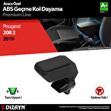 S-Dizayn Peugeot 208 2 Kol Dayama Kolçak Geçmeli ABS Siyah 2019 Üzeri A+Kalite