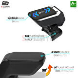 S-Dizayn Citroen C-Elysee Kol Dayama Kolçak ABS Vidalı Gri 2012 Üzeri A+ Kalite