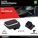 S-Dizayn VW Polo 6 Makyajlı Kol Dayama Kolçak ABS Vidalı Gri 2021 Üzeri A+ Kalite