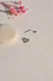 Gümüş Kalp Piercing Tragus Helix Kıkırdak