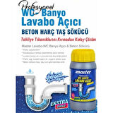 Master Lavabo Tuvalet Banyo Boru Açıcı Gider Sorunları Açar Profesyonel Seri Temizlik 500gr