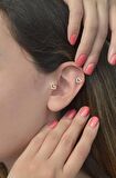 Gold Kalp Piercing Tragus Helix Kıkırdak
