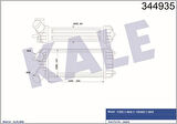 Kale 344935 Turbo Intercooler Radyatörü Focus III CB8 11-14 1.6 TDCI Focus IV CEW 14- C-Max 06-11 10-15 1.6 TDCI 300x150x75 1747987