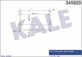 Kale 345920 Motor Su Radyatörü Transit V184 2.4TDCI 100Ps 125Ps 01-06 Önden Çeker Klimasız ME1C1H8005JE