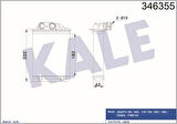 Kale 346355 Kalorifer Radyatörü Fiat 500C Fiat 500 Fiat 500L Panda Ford Ka 1.2 1.3 1.3 77362540