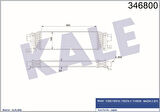 Kale 346800 Turbo Radyatörü Intercooler Fusion 1.6TDCI 90Ps 02-Mazda 2 03-1.4 De 450x142x49 5S6H9L440AE