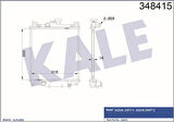 Kale 348415 Motor Su Radyatörü Subaru Justy II Suzuki Swift II 1.0 1.3 1990 1994 Manuel Vites 16mm 1770063B50