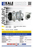 Kale 349880 Klıma Kompresoru Toyota Aurıs Corolla 1.6 2007-2012 Avensıs 2008> 6Pk V Kayış Kasnağı 120Mm