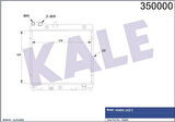 Kale 350000 Motor Su Radyatörü Honda Jazz 2002-2008 Manuel Vites 328x378x26 19010PWAG01