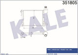 Kale 351805 Motor Su Radyatörü Radyatör Mekanik P106 Saxo 1.6 Klimasız Manuel Ölçü 390x322x23 1301.SQ