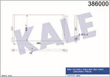 Kale 386000 Klima Radyatörü Kondanser Doblo Idea 1.3 Multijet 1.9JTD 03- 0000051802116
