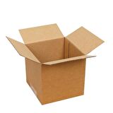 Tek Oluklu Koli, Kupa Bardak Kolisi, Cam Eşya Kolisi 12,5x12,5x12,5 Cm Esmer C Dalga 50 Adet