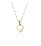 Kalp Taşlı Altın Kolye