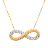 Yarı Taşlı Altın Sonsuzluk Kolye (KLY0009)