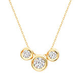 Altın 3 Taşlı Tria Kolye (KLY0039)