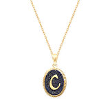 C Harfi Altın Lapis Kolye (KLY0128)
