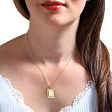 Altın K Harfi Pres Kolye (KLY0157)