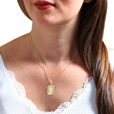 Altın D Harfi Pres Kolye (KLY0165)