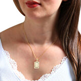 Altın B Harfi Pres Kolye (KLY0168)