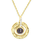 100 Dilde Seni Seviyorum Altın Spor Kolye (KLY0295)