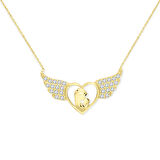 Altın Anne Çocuk Kanat Kolye (KLY0370)