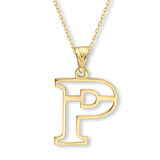 Altın Taşsız P Harfi Kolye (KLY0633)