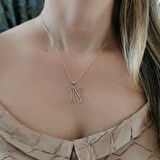 Altın Taşsız N Harfi Kolye (KLY0636)