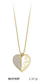 14 Ayar Altın Kalp Love Kolye KLY1439