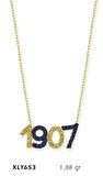 14 Ayar Altın 1907 Yazılı Kolye KLY653