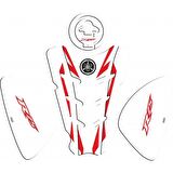 Yamaha YZF R25 Tank Pad Kırmızı-Beyaz (Özel Kesim)