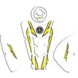 Yamaha YZF R25 Tank Pad Beyaz-Sarı (Özel Kesim)