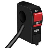 Motosiklet Telefon USB Şarj ve Far Anahtarı