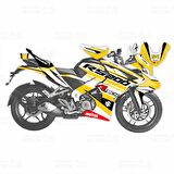 Bajaj Pulsar RS 200 R-Tech Design Sticker Set Sarı