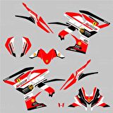 Mondial X-Treme Max 200 i Bull Desing Sticker Set Turuncu