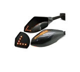 RKS SRK 250 RS Kayar Sinyalli Ayna Takımı Karbon