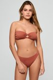 Kom Raigha Simli Kumaş Aksesuar Detay Bikini Takımı Taba