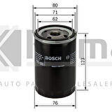 06A115561B YAĞ FİLTRESİ VW GOLF-4 / BORA / AUDI A3 / SEAT TOLEDO / LEON (AKL/AFT/ADR/AGN/BSE/1.6/1.8) 97- İTHAL