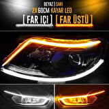 Ford Focus Collection Uyumlu Far Üstü Gündüz Ledi, Far İçi Kayar Led 60 cm Selamlamalı