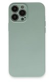Newface Apple iPhone 13 Pro Max Kılıf Nano içi Kadife Silikon - Su Yeşili