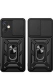 Newface İnfinix Hot 30 4G Kılıf Pars Lens Yüzüklü Silikon - Kırmızı