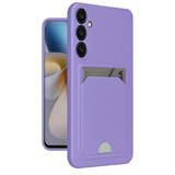Newface Samsung Galaxy A55 5G Kılıf Kelvin Kartvizitli Silikon - Lila