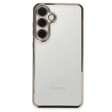 Newface Samsung Galaxy S24 FE Kılıf Razer Lensli Silikon - Titanyum Gri