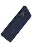 Newface Samsung Galaxy S25 Ultra Regal Magsafe Standlı Kapak - Lacivert