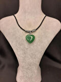 MRYart 💚 Doğal Yeşim Taşı Kalp Kolye – Bolluk ve Şans Simgesi 💚