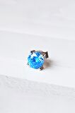 TEKLİ İTHAL BLUE TEKTAŞ GÜMÜŞ KÜPE