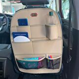
Ford Focus 4 Deri Koltuk Arkası Organizer Düzenleyici Koruyucu BEJ