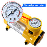 Sentinel Araç Oto Analog Basınç Göstergeli Metal Gövde Hava Kompresörü 150 PSI 12V Renkli