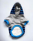 Blue Line Kapşonlu Sweatshirt Köpek Kıyafeti Köpek Elbisesi 