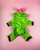 Shipy Pink Stripe Duo Kulaklı Kedi Tulumu,Kıyafeti